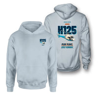 Thumbnail for Airbus H125 - Peak plans. Zero runway. - Double-Side Hoodie design on light blue double side hoodie