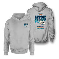 Thumbnail for Airbus H125 - Peak plans. Zero runway. - Double-Side Hoodie design on light gray double side hoodie