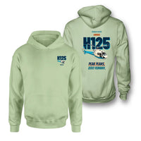 Thumbnail for Airbus H125 - Peak plans. Zero runway. - Double-Side Hoodie design on light green double side hoodie