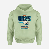 Thumbnail for Airbus H125 - Peak plans. Zero runway. design on light green hoodie single side