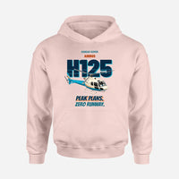 Thumbnail for Airbus H125 - Peak plans. Zero runway. design on pink hoodie single side