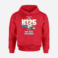 Thumbnail for Airbus H125 - Peak plans. Zero runway. design on red hoodie single side