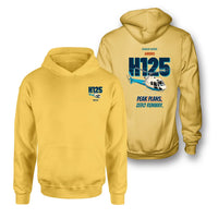 Thumbnail for Airbus H125 - Peak plans. Zero runway. - Double-Side Hoodie design on yellow double side hoodie