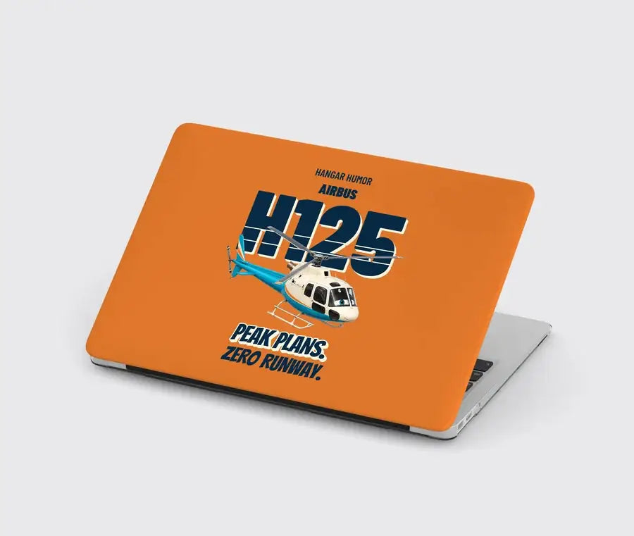 Airbus H125 - Peak plans. Zero runway. design on orange MacBook case