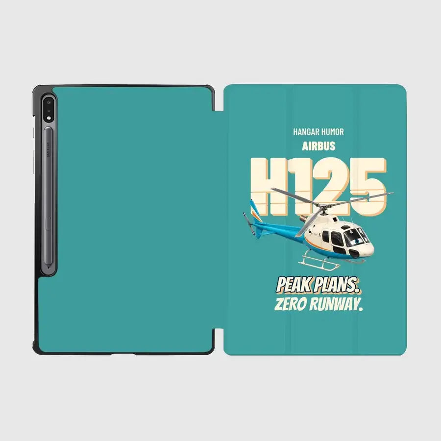 Airbus H125 - Peak plans. Zero runway. design on turquoise samsung tablet tablet case
