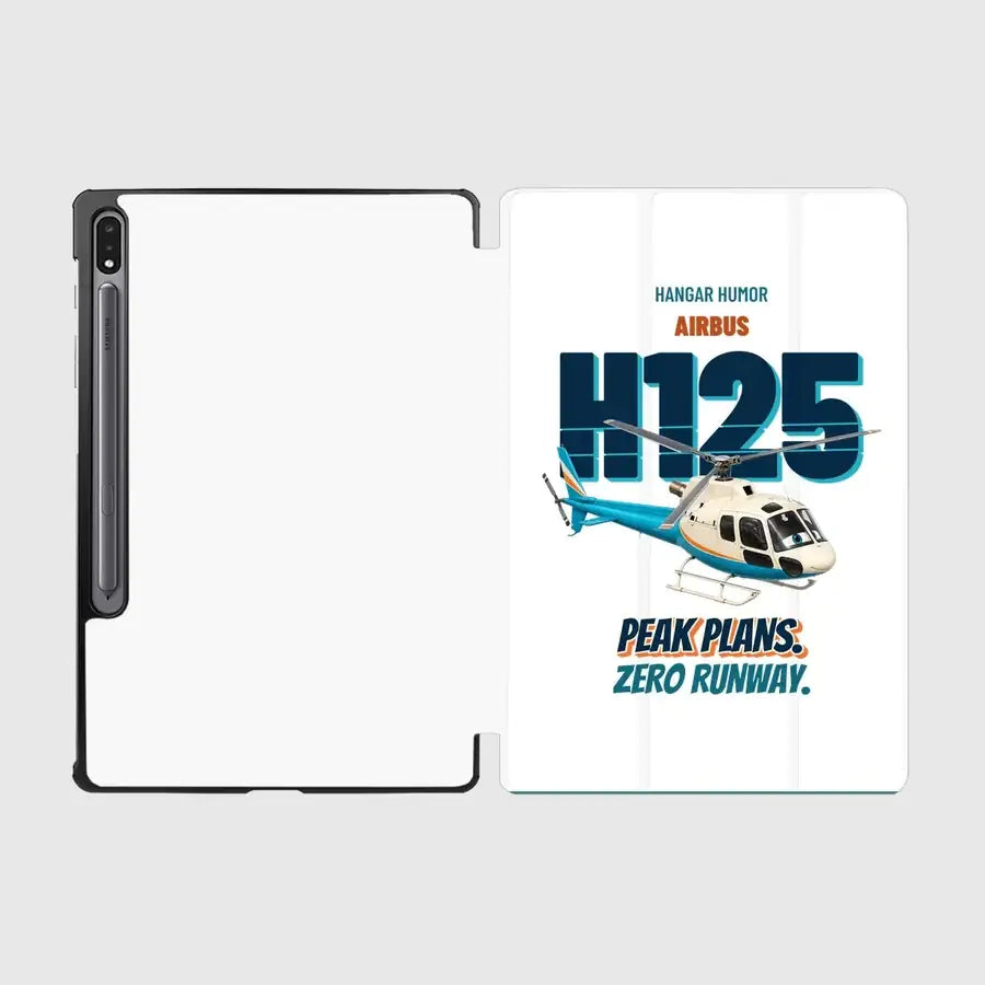 Airbus H125 - Peak plans. Zero runway. design on white samsung tablet tablet case