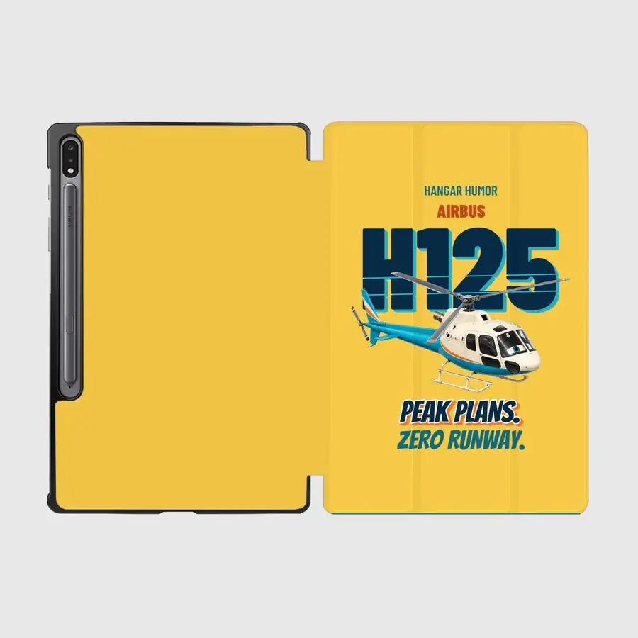 Airbus H125 - Peak plans. Zero runway. design on yellow samsung tablet tablet case