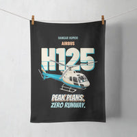 Thumbnail for Airbus H125 - Peak plans. Zero runway. design on black towel