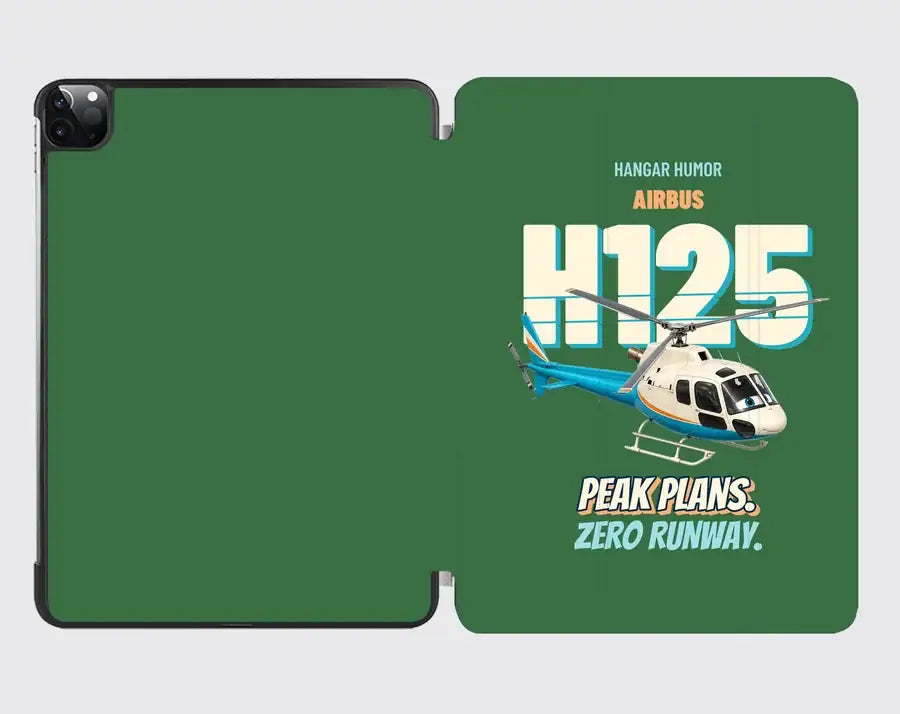 Airbus H125 - Peak plans. Zero runway. design on green ipad tablet case
