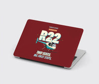 Thumbnail for Robinson R22 Beta II - Two seats. Big first steps. design on dark red MacBook case