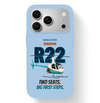Thumbnail for Robinson R22 Beta II - Two seats. Big first steps. design on light blue magsafe iphone 17 pro