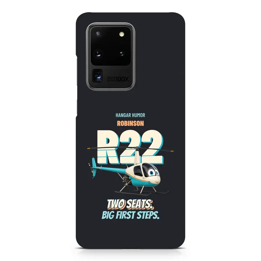 Robinson R22 Beta II - Two seats. Big first steps. design on black samsung case