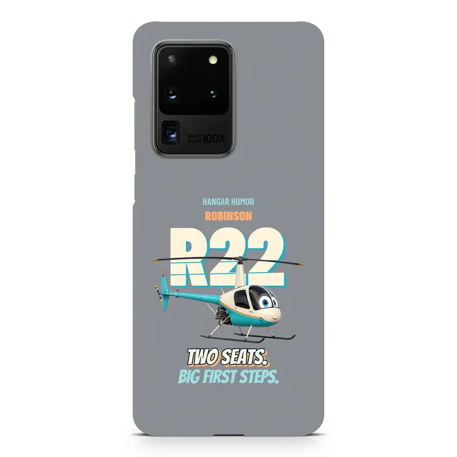 Robinson R22 Beta II - Two seats. Big first steps. design on gray samsung case
