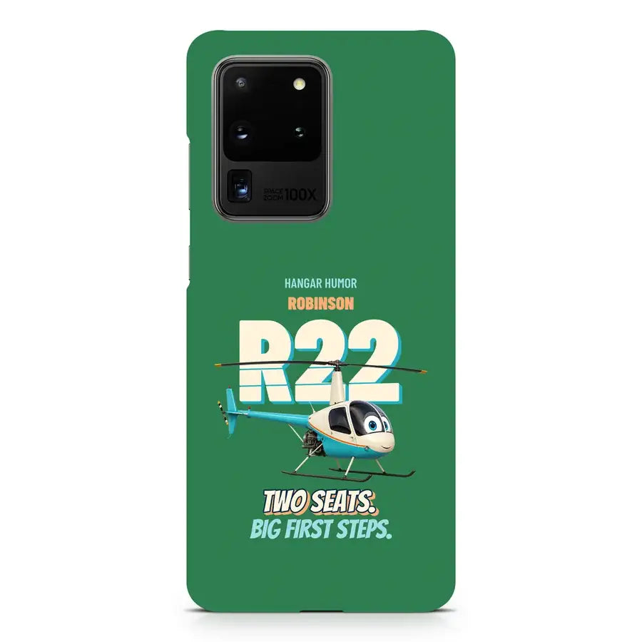 Robinson R22 Beta II - Two seats. Big first steps. design on green samsung case