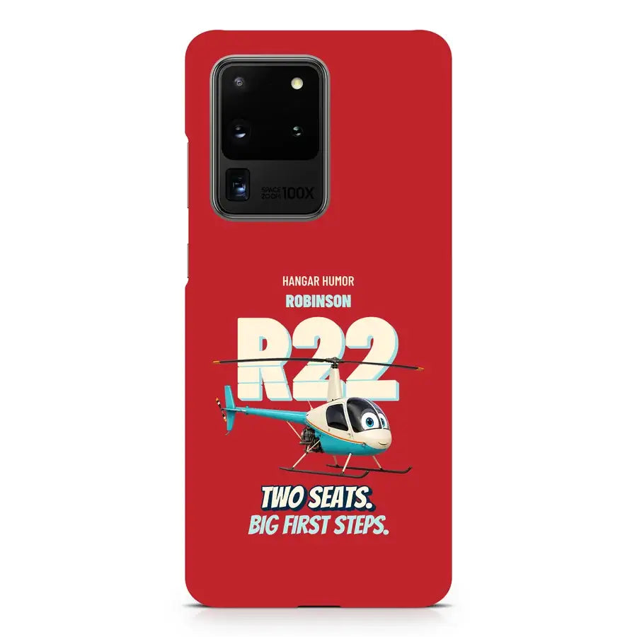 Robinson R22 Beta II - Two seats. Big first steps. design on red samsung case