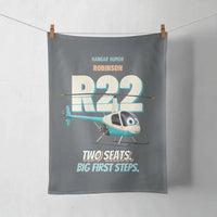 Thumbnail for Robinson R22 Beta II - Two seats. Big first steps. design on gray towel