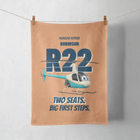 Thumbnail for Robinson R22 Beta II - Two seats. Big first steps. design on orange towel