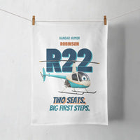 Thumbnail for Robinson R22 Beta II - Two seats. Big first steps. design on white towel