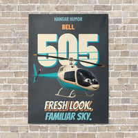 Thumbnail for Bell 505 - Fresh look. Familiar sky. vertical canvas print - no frame - gray background