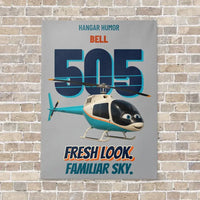 Thumbnail for Bell 505 - Fresh look. Familiar sky. vertical canvas print - no frame - light gray background