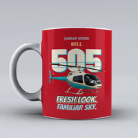 Thumbnail for Bell 505 - Fresh look. Familiar sky. design on red ceramic mug