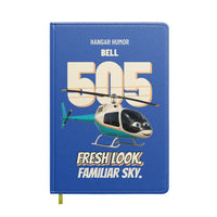 Thumbnail for Bell 505 - Fresh look. Familiar sky. design on blue notebook
