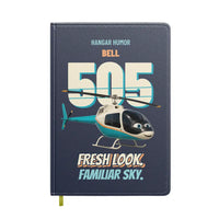 Thumbnail for Bell 505 - Fresh look. Familiar sky. design on navy blue notebook