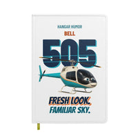 Thumbnail for Bell 505 - Fresh look. Familiar sky. design on white notebook