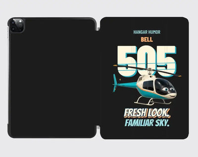 Bell 505 - Fresh look. Familiar sky. design on black ipad tablet case
