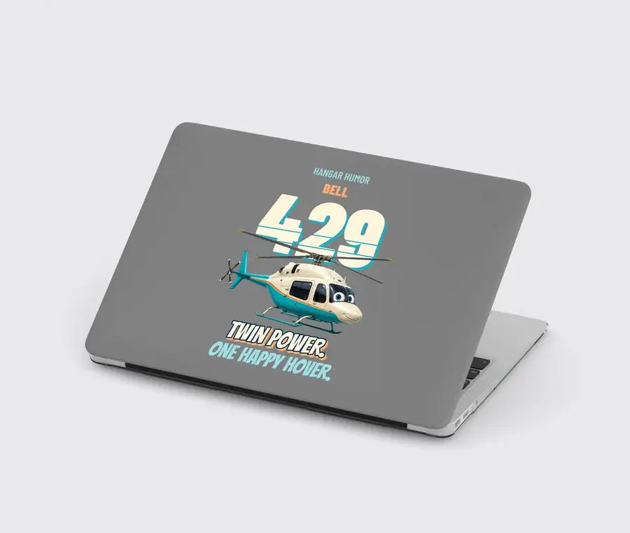 Bell 429 - Twin power. One happy hover. design on gray MacBook case