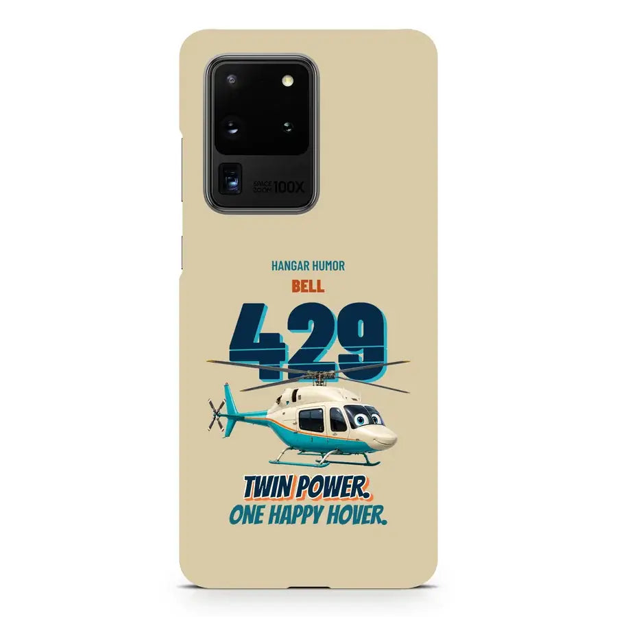 Bell 429 - Twin power. One happy hover. design on beige samsung case