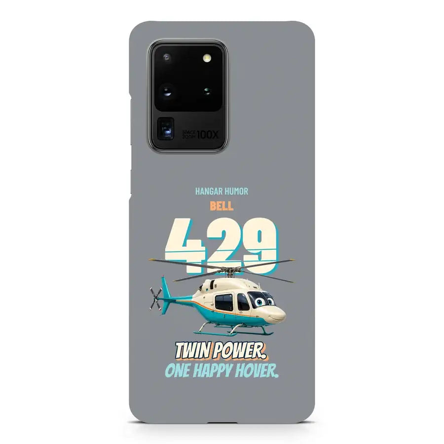 Bell 429 - Twin power. One happy hover. design on gray samsung case
