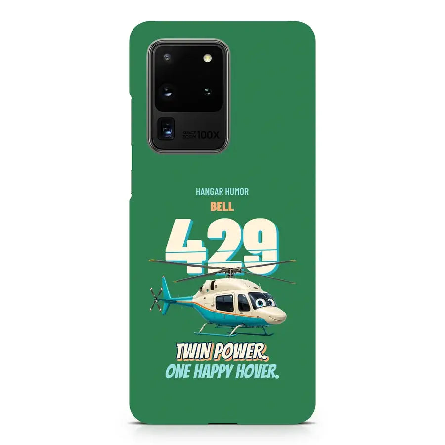 Bell 429 - Twin power. One happy hover. design on green samsung case