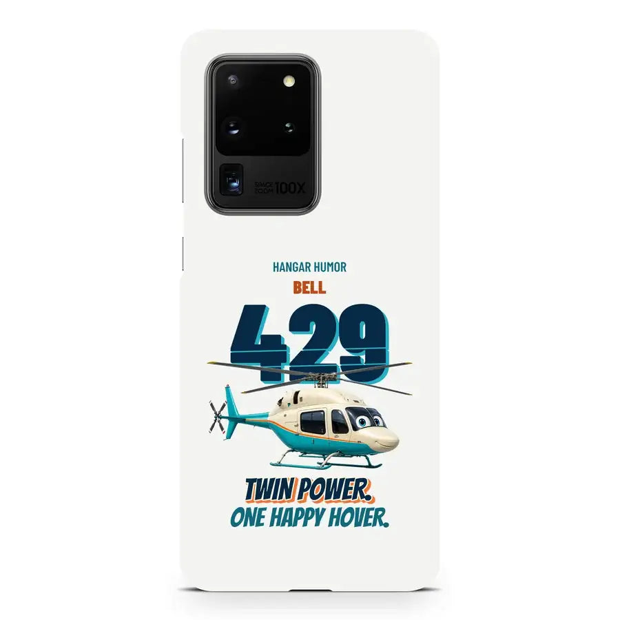 Bell 429 - Twin power. One happy hover. design on white samsung case