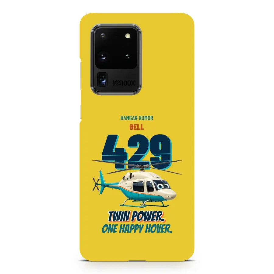 Bell 429 - Twin power. One happy hover. design on yellow samsung case