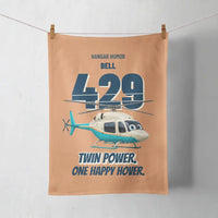 Thumbnail for Bell 429 - Twin power. One happy hover. design on orange towel