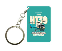 Thumbnail for Airbus H130 - Wide windows. Bigger plans. design on turquoise key chain