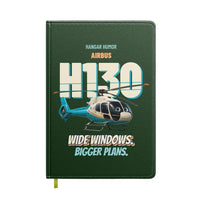 Thumbnail for Airbus H130 - Wide windows. Bigger plans. design on dark green notebook