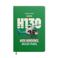 Thumbnail for Airbus H130 - Wide windows. Bigger plans. design on green notebook