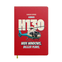 Thumbnail for Airbus H130 - Wide windows. Bigger plans. design on red notebook