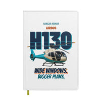 Thumbnail for Airbus H130 - Wide windows. Bigger plans. design on white notebook
