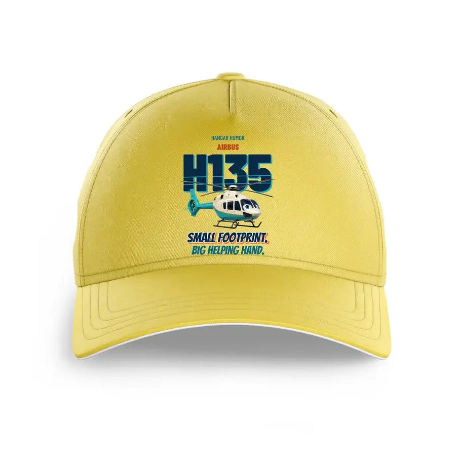 Airbus H135 - Small footprint. Big helping hand. design on yellow printed hat