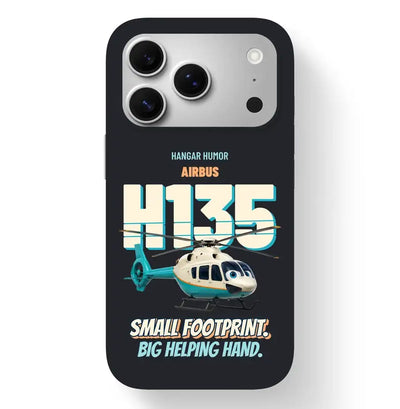 Airbus H135 - Small footprint. Big helping hand. design on black magsafe iphone 17 pro