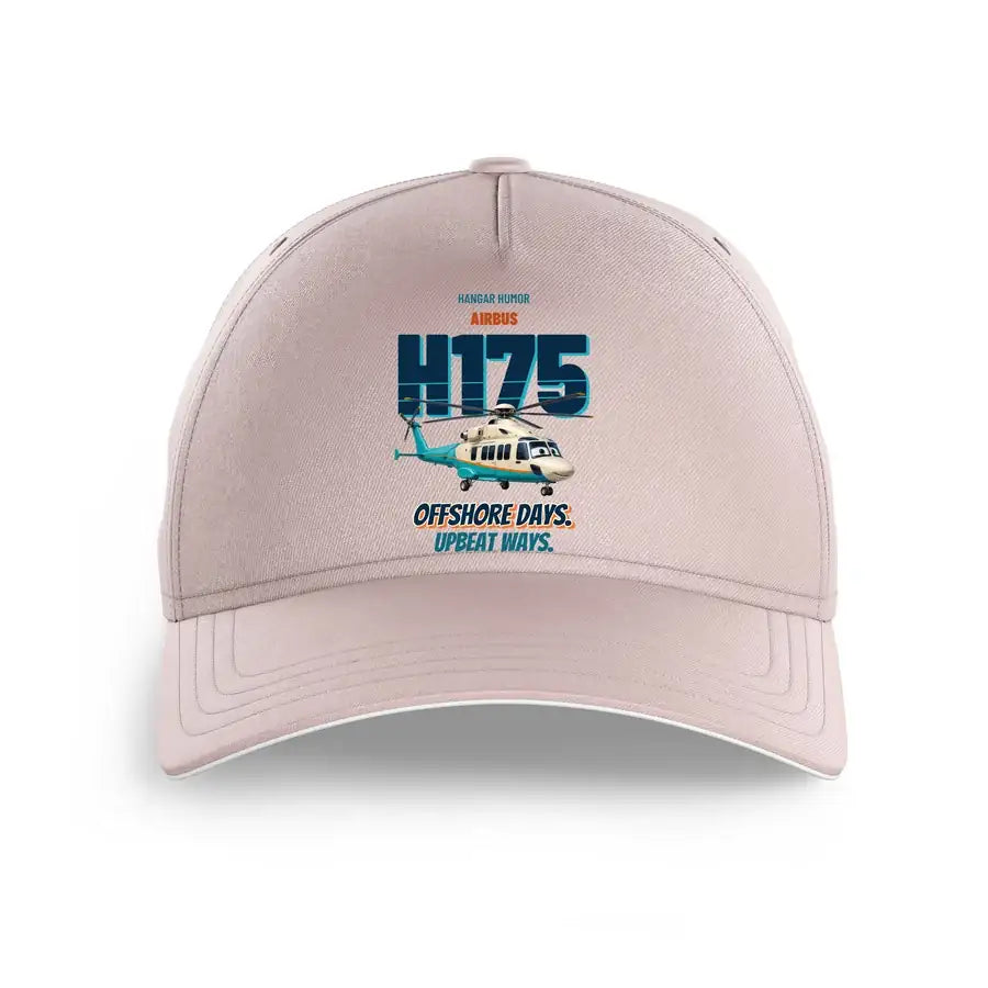 Airbus H175 - Offshore days. Upbeat ways. design on pink printed hat