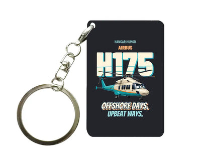 Airbus H175 - Offshore days. Upbeat ways. design on black key chain