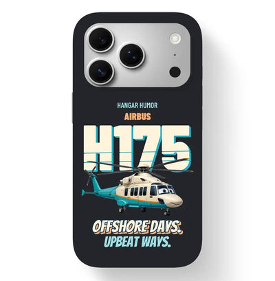 Airbus H175 - Offshore days. Upbeat ways. design on black magsafe iphone 17 pro