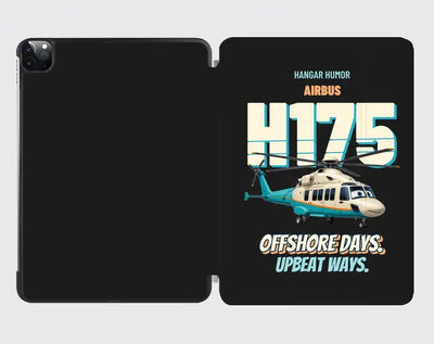 Airbus H175 - Offshore days. Upbeat ways. design on black ipad tablet case
