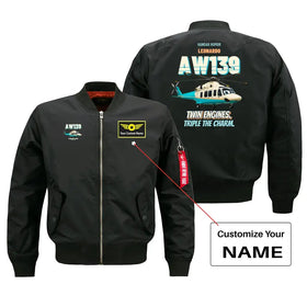Leonardo AW139 - Twin engines. Triple the charm. Bomber Jackets