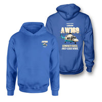 Thumbnail for Leonardo AW169 - Compact class. First-class hover. - Double-Side Hoodie design on blue double side hoodie