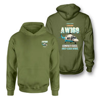 Thumbnail for Leonardo AW169 - Compact class. First-class hover. - Double-Side Hoodie design on green army double side hoodie